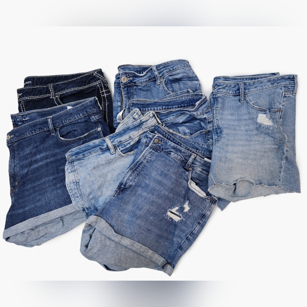 Lot Of 7 Plus Size Jean Shorts